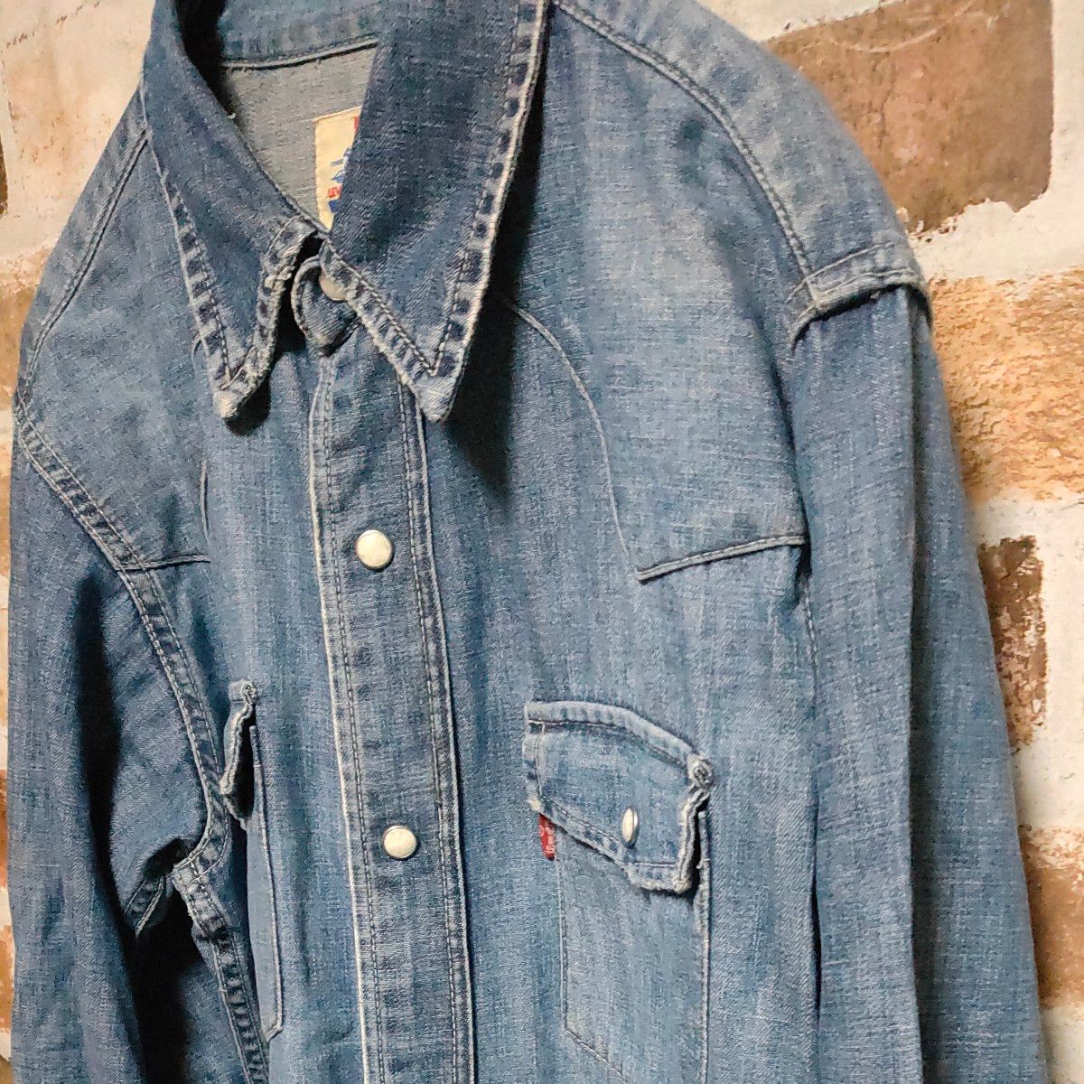 Levi's リーバイス デニムシャツ 長袖シャツ ウエスタンシャツ レディース  サイズM  デニムウエスタンシャツ 古着