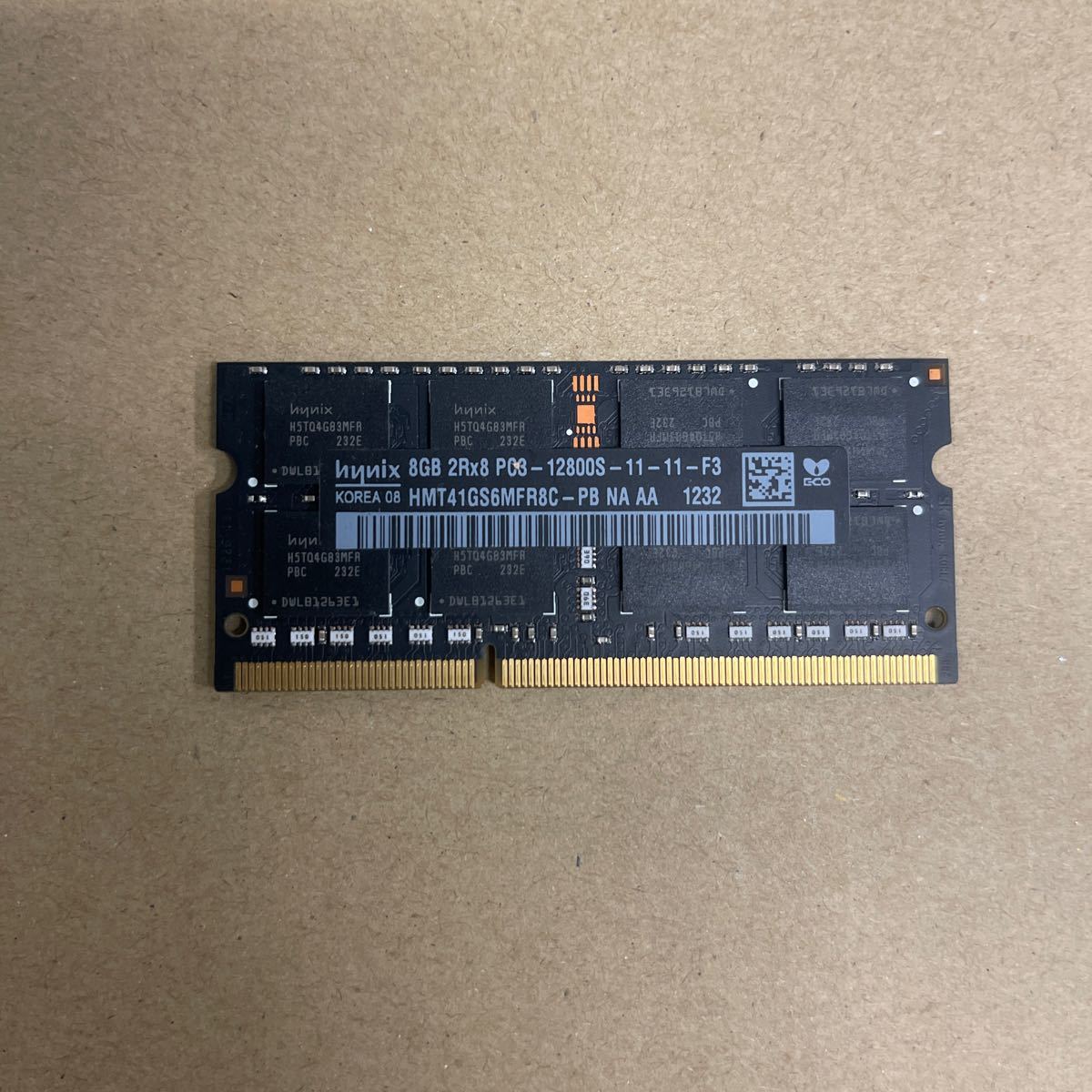 I65 hynix ノートPC メモリ 8GB 2Rx8 PC3L-12800S 1枚 _画像1