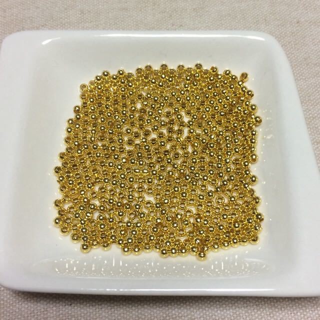 エンドビーズ 3mm ゴールドシルバー 約800個 800粒 スペーサービーズ 丸玉 ハンドメイドパーツ 資材