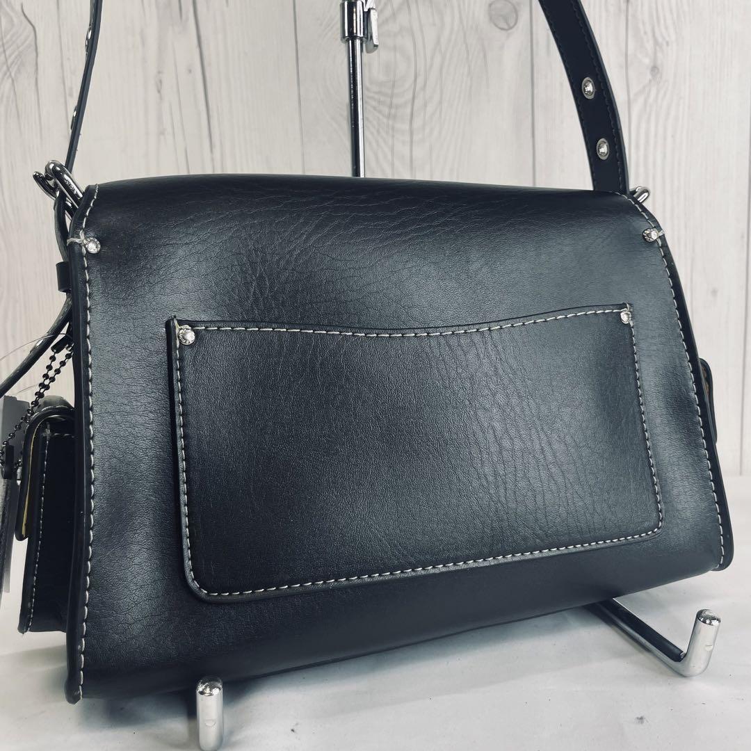 [ new goods ] COACH Coach cargo ta Be shoulder bag leather diagonal .. handbag black black 