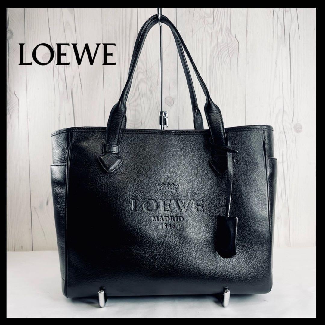 美品 LOEWE ロエベ ヘリテージ トートバッグ ハンドバッグ レザー