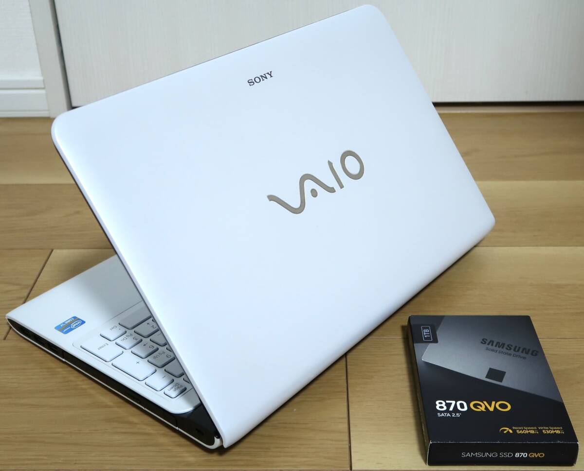 ★超美品ハイエンド★Core i7-3632QM/AMD Radeon HD 7650M/1TB SSD/8GB/ブルーレイ/Win11★ソニーVAIO Eシリーズ SVE15128CJW ホワイト★_画像1