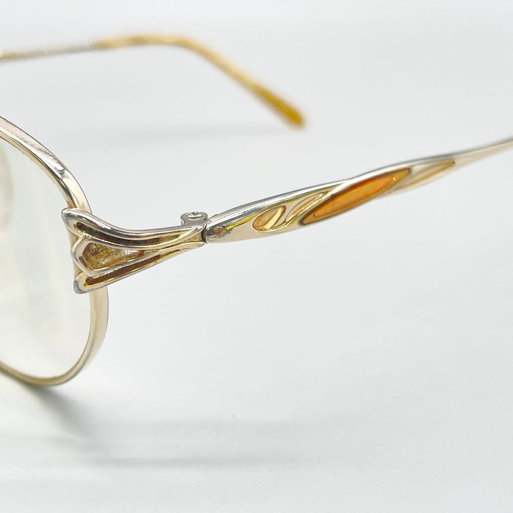 LANCEL PARIS ランセル パリ 眼鏡 メガネ フレーム フルリム ゴールド 日本製 オーバル型 レンズ 度入り アイウェア 53□16-135 おしゃれ_画像9
