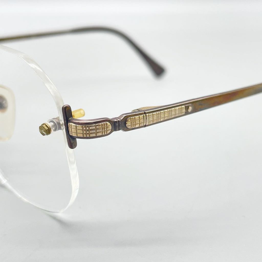 CASTELLANI CT-915 メガネ 眼鏡 フレーム リムレス ティアドロップ型 日本製 金属 レンズ アイウェア 56□16-140 レトロ ヴィンテージ_画像8