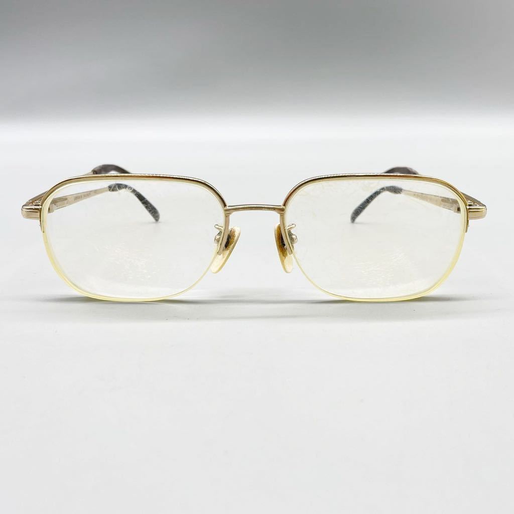 ARNOLD PALMER アーノルドパーマー メガネ 眼鏡 フレーム ハーフリム ティアドロップ型 ゴールド レンズ 度入り アイウェア 54□17-140_画像2