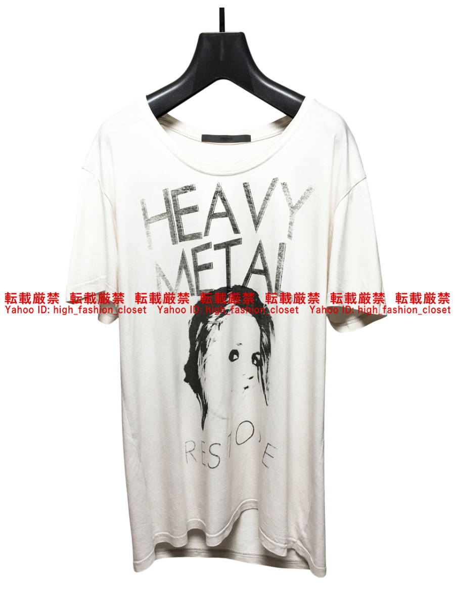 【送料無料】美品 清春着 Moonage Devilment HEAVY METAL print T-shirts C ムーンエイジデビルメントmad清春moon age devilment Tシャツの画像2