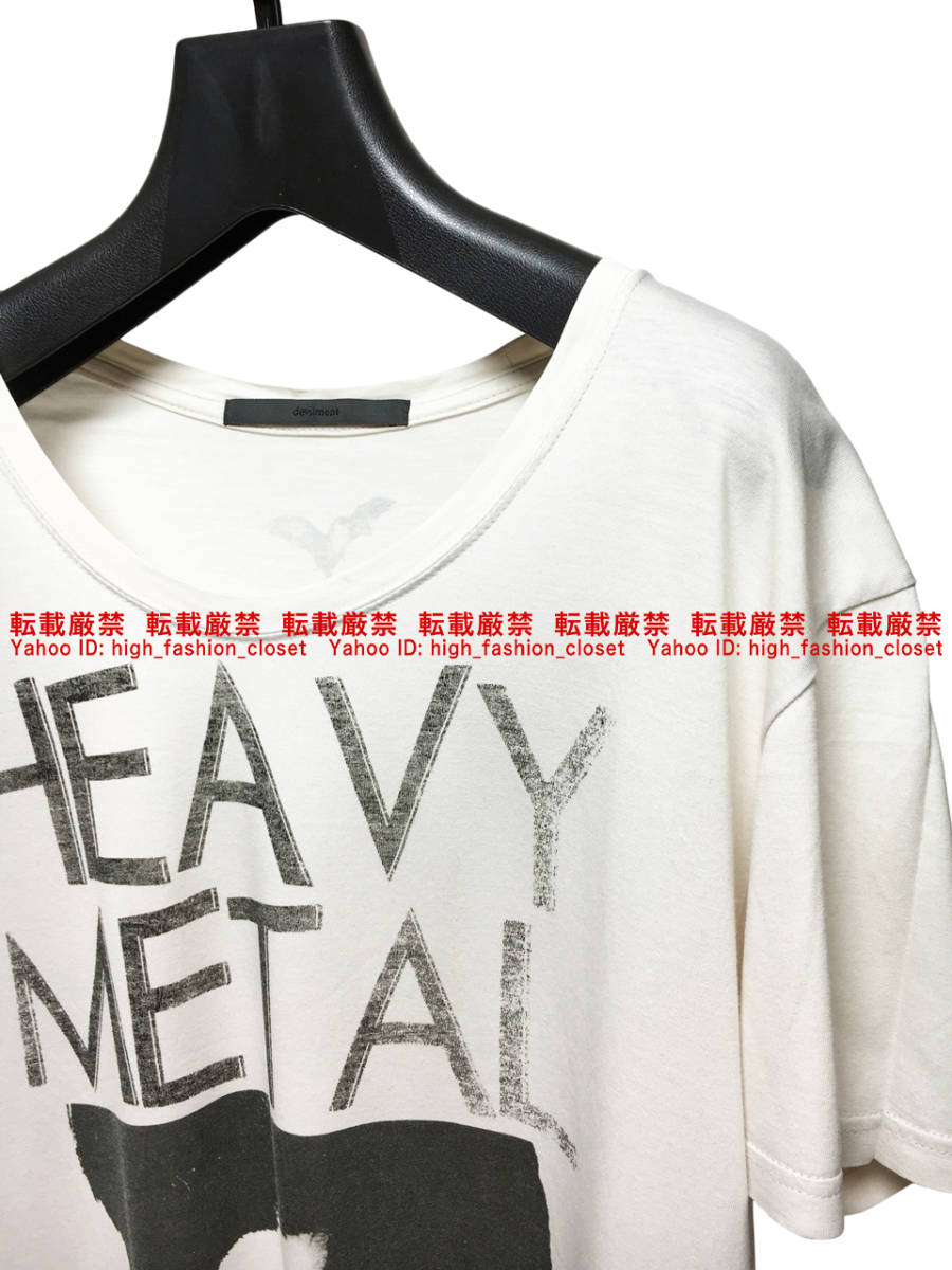 【送料無料】美品 清春着 Moonage Devilment HEAVY METAL print T-shirts A ムーンエイジデビルメントmad清春moon age devilment Tシャツの画像3