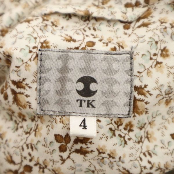TK Takeo Kikuchi spring summer [ floral print flower total pattern ] 7 minute sleeve shirt Sz.4 men's C4T01374_2#A