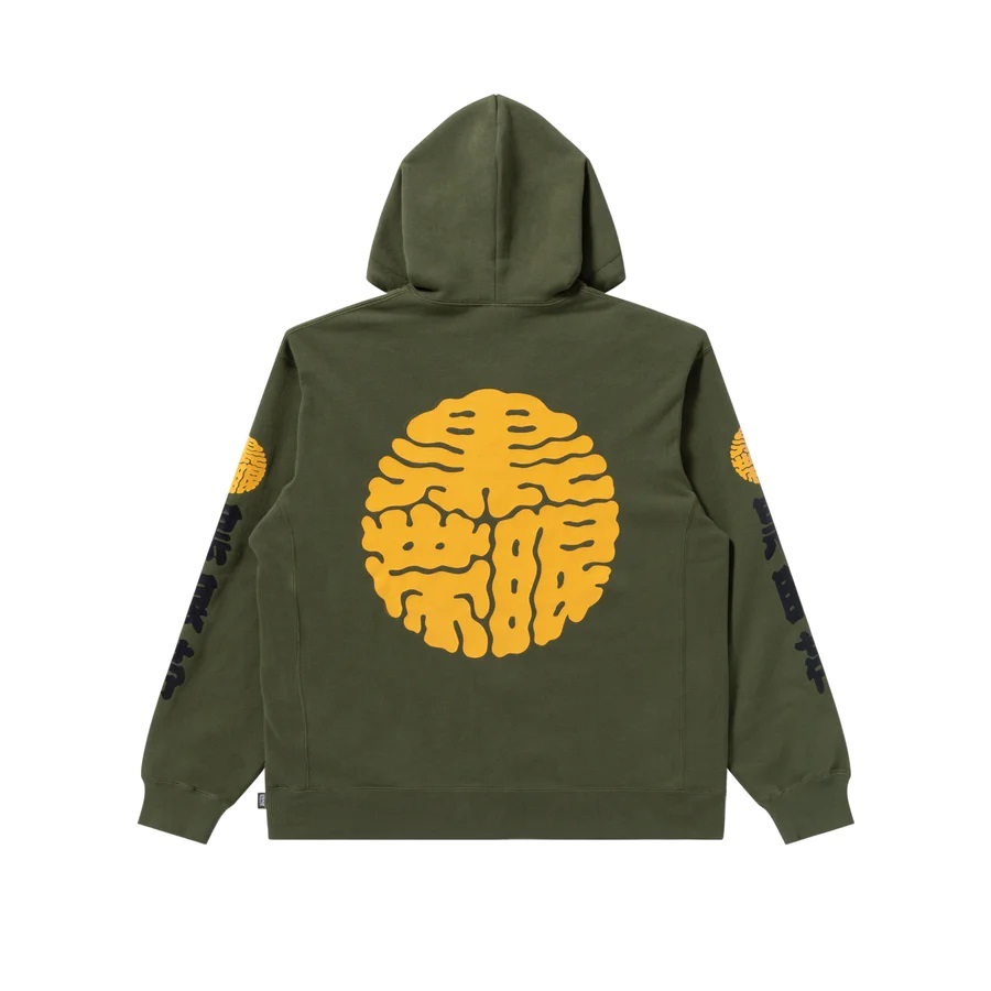 BlackEyePatch OG LABEL KAMON HOODIE パーカー スウェット ジャケット Tシャツ レザー 取扱注意 ブラックアイパッチ HWC OLIVE L