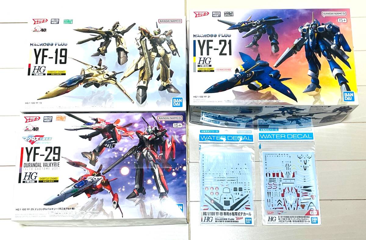 【 新品 未開封 】 HG 1/100 YF-19 YF-21 YF-29 デュランダルバルキリー(早乙女アルト機) 専用水転写式デカール マクロスプラス バンダイ