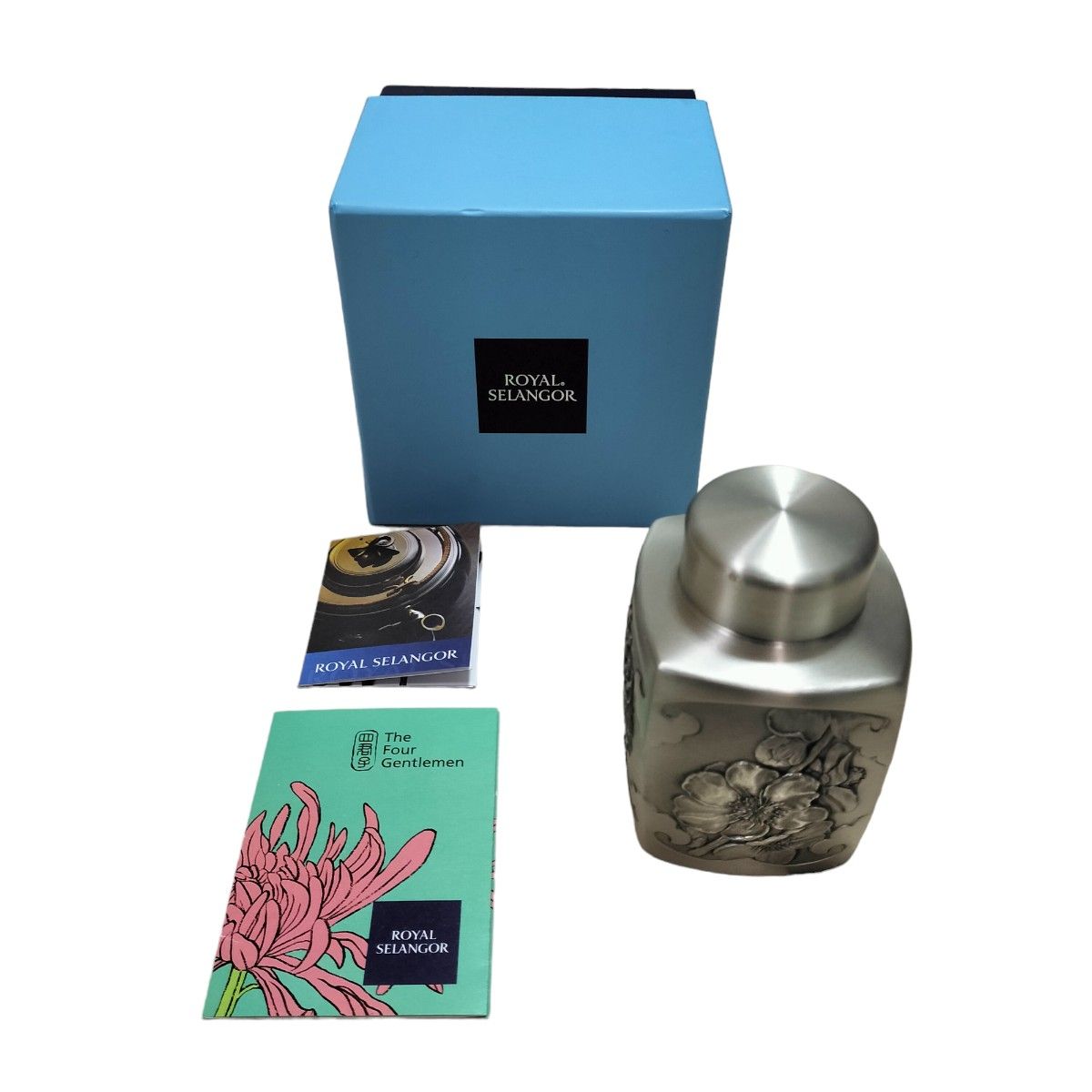 箱付未使用品 ロイヤルセランゴール 茶筒 ピューター マレーシア 箱付未使用品 ロイヤルセランゴール 茶筒 ピューター マレーシア