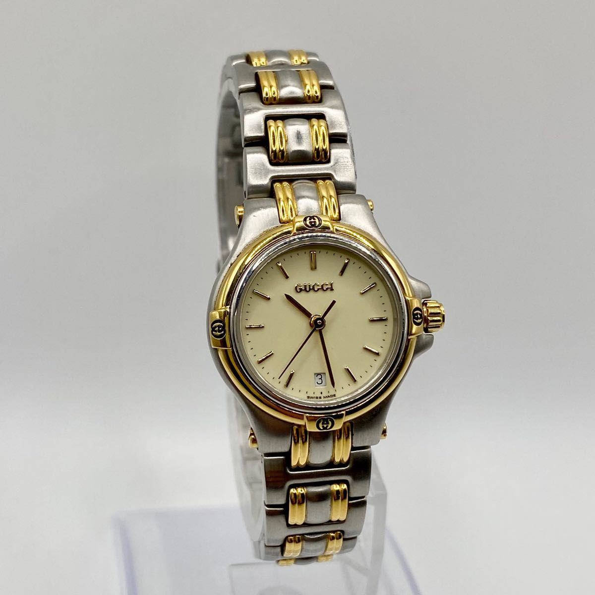 GUCCI グッチ 9040L デイト アイボリー文字盤 QZ 1AP|Yahoo GUCCI グッチ 9040L デイト アイボリー文字盤 QZ 1AP|Yahoo