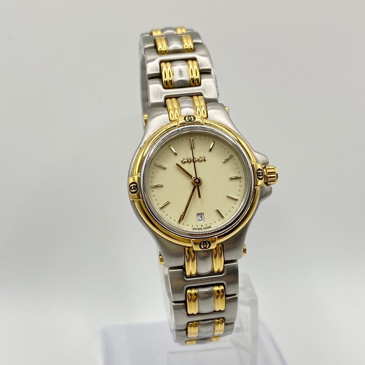 GUCCI グッチ 9040L デイト アイボリー文字盤 QZ 1AP|Yahoo GUCCI グッチ 9040L デイト アイボリー文字盤 QZ 1AP|Yahoo