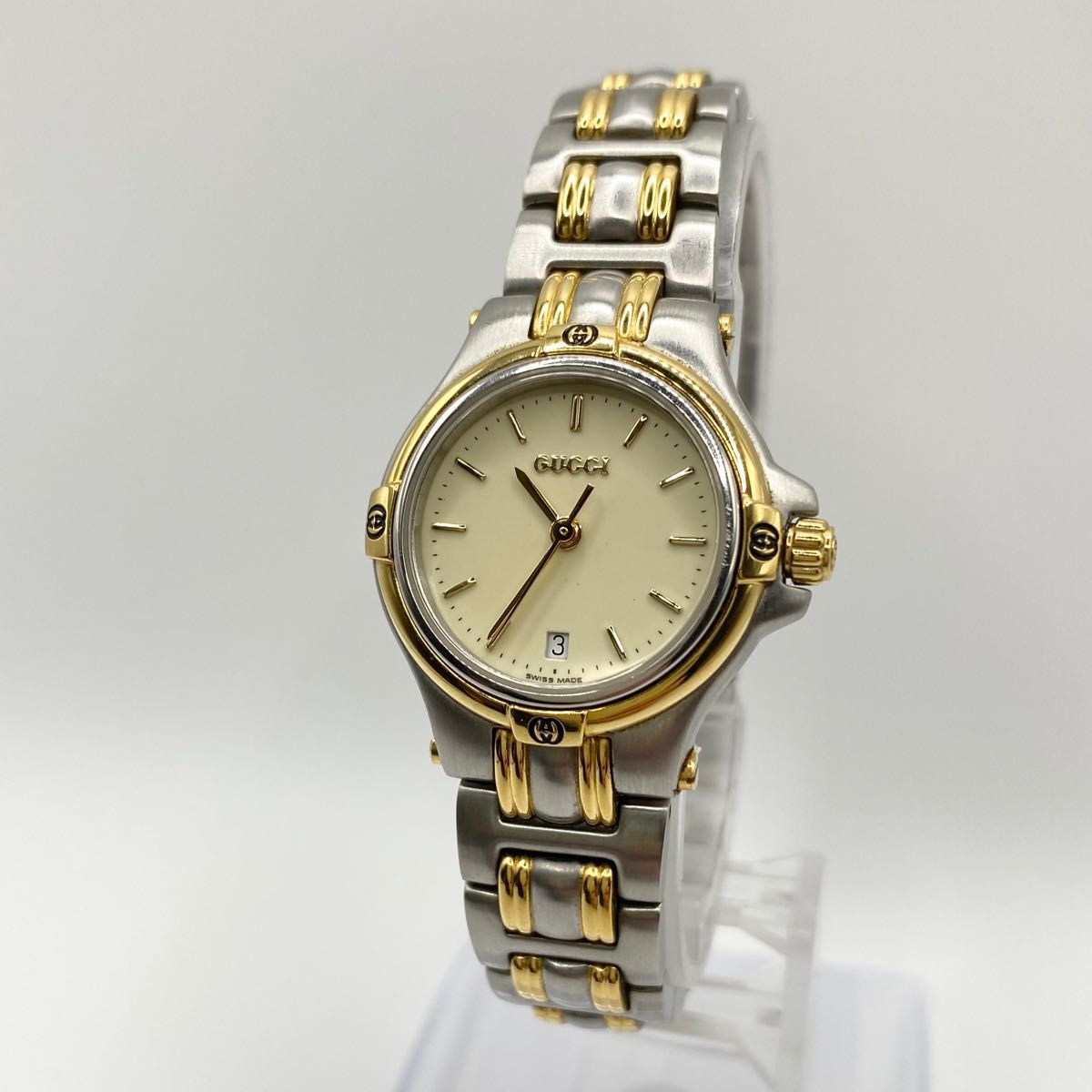 GUCCI グッチ 9040L デイト アイボリー文字盤 QZ 1AP|Yahoo GUCCI グッチ 9040L デイト アイボリー文字盤 QZ 1AP|Yahoo