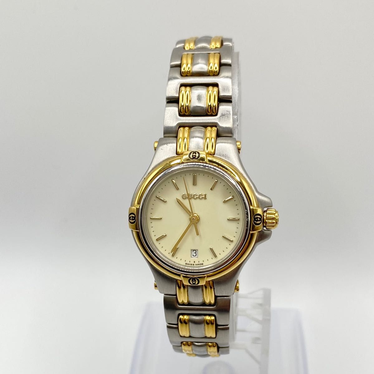 GUCCI グッチ 9040L デイト アイボリー文字盤 QZ 1AP|Yahoo GUCCI グッチ 9040L デイト アイボリー文字盤 QZ 1AP|Yahoo