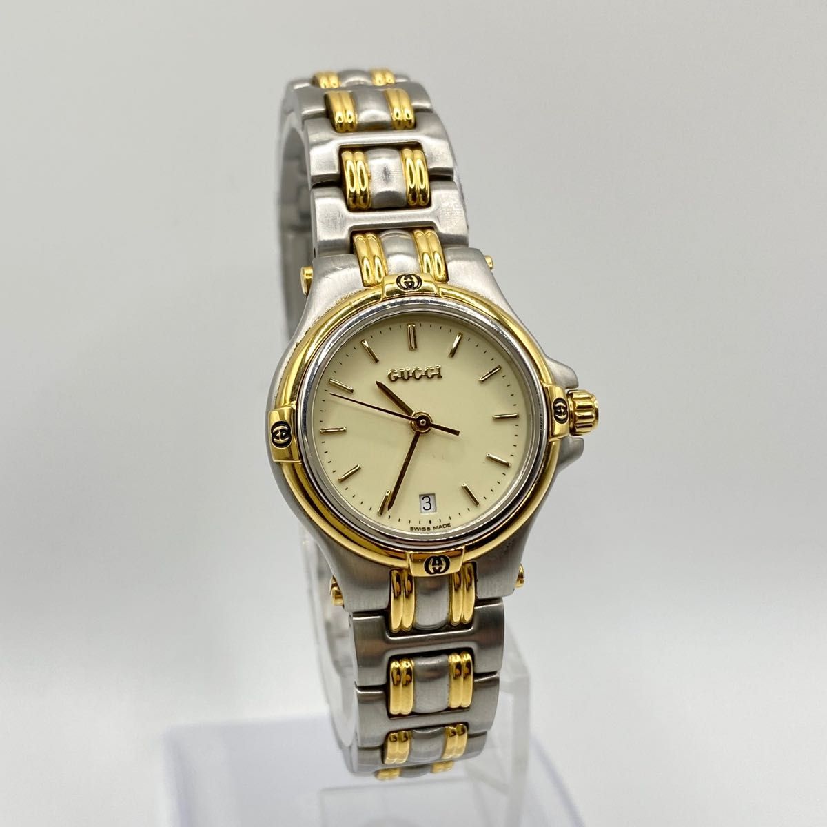 GUCCI グッチ 9040L デイト アイボリー文字盤 QZ 1AP|Yahoo GUCCI グッチ 9040L デイト アイボリー文字盤 QZ 1AP|Yahoo