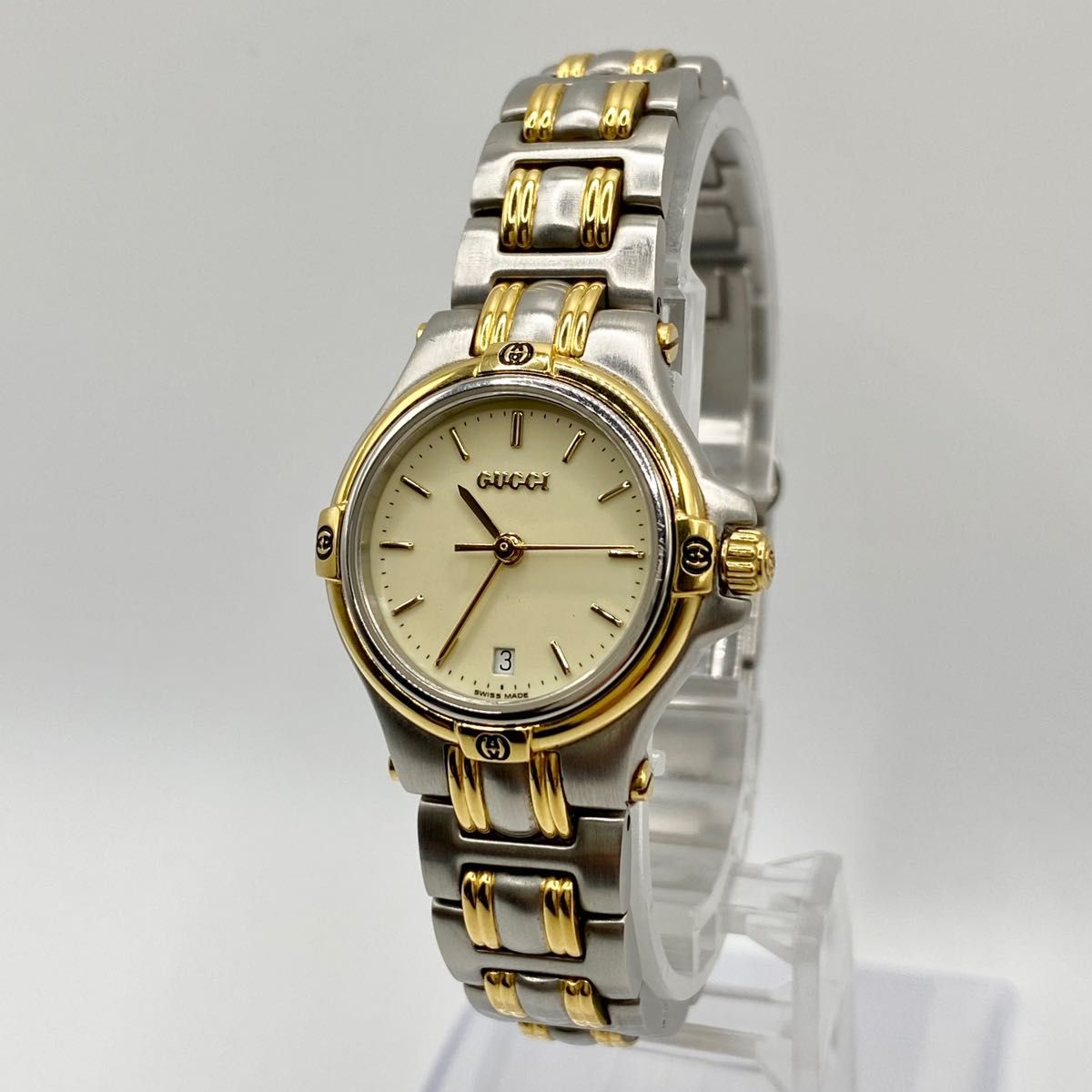 GUCCI グッチ 9040L デイト アイボリー文字盤 QZ 1AP|Yahoo GUCCI グッチ 9040L デイト アイボリー文字盤 QZ 1AP|Yahoo