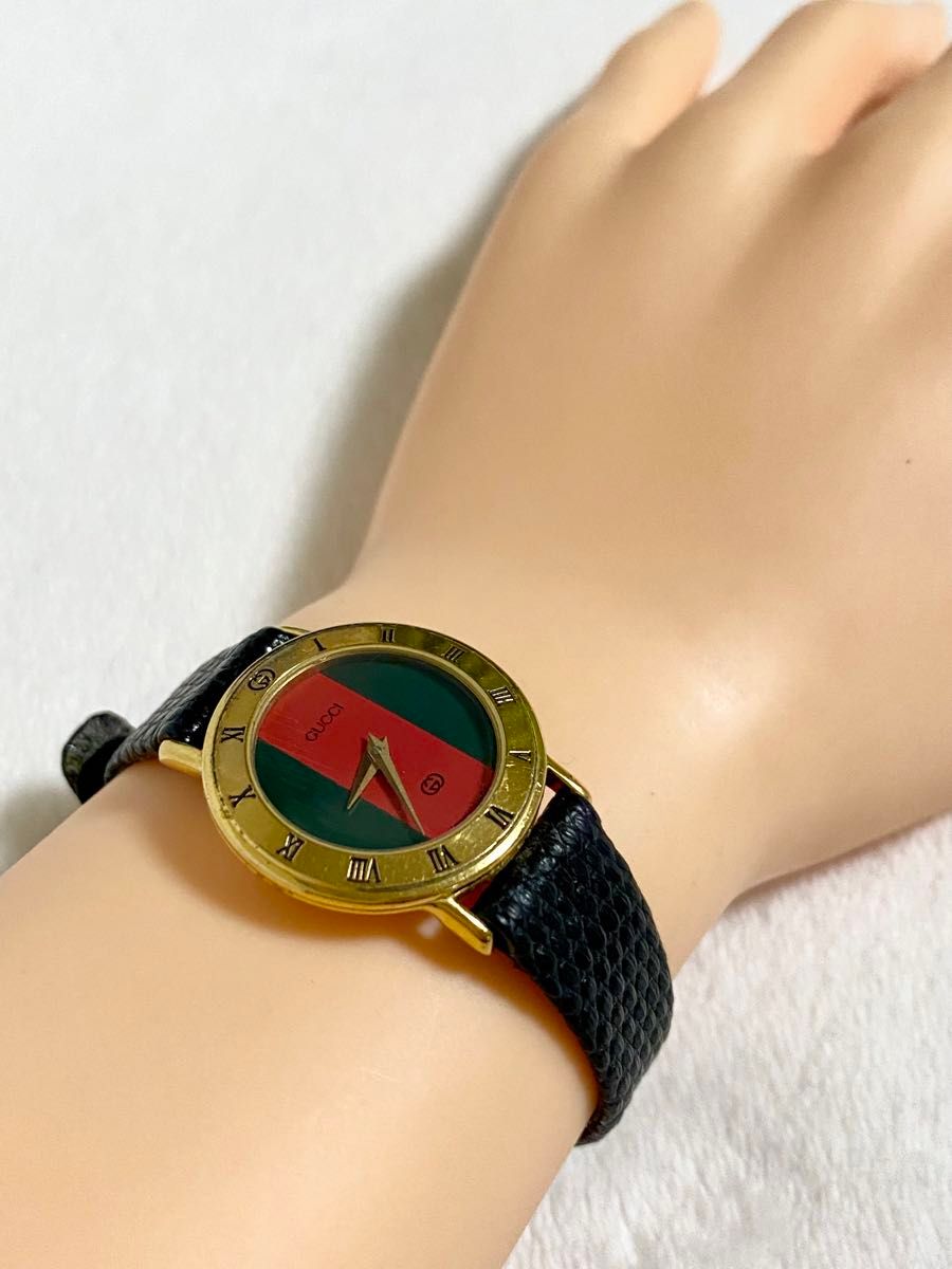 GUCCI グッチ 3000L QZシェリーライン文字盤1NBGレディース腕時計