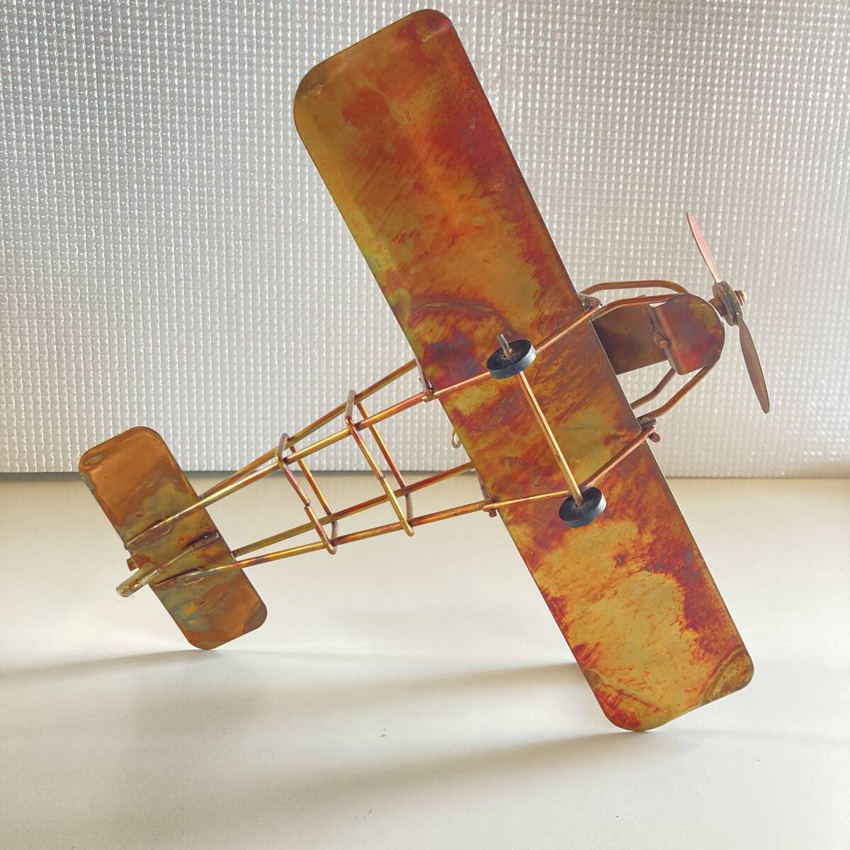 【希少】 パナソニック Panasonic プロペラ 模型 飛行機 アンティーク レトロ 昭和? 銅製 吊り下げ 飾り コレクション R52_画像7
