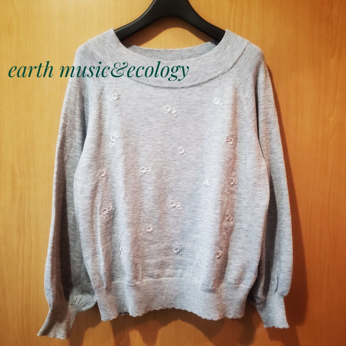 earth music&ecology　薄手ニット グレー