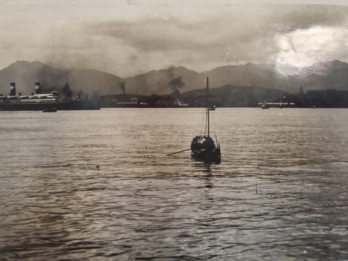 日本軍　関係　大型　写真　3枚　香港　風景　夜景　1930／1940年代頃　昭和　戦前　古写真_画像6