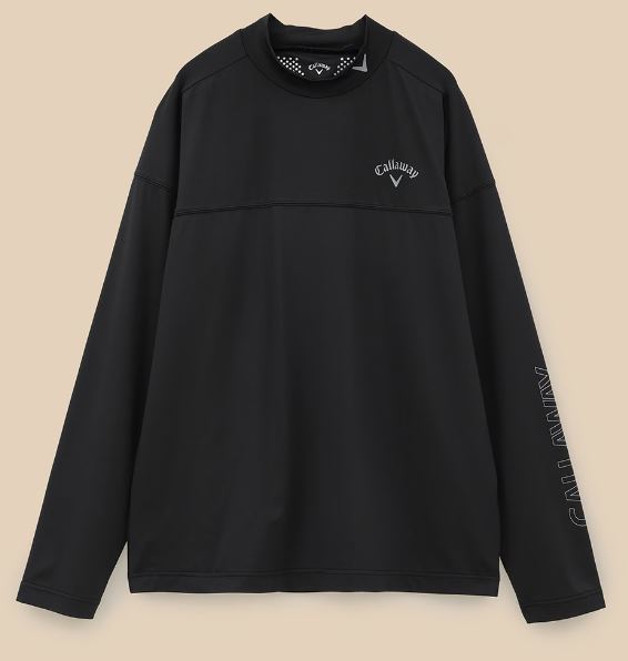 100%正規品 《2024年春夏》キャロウェイ C24133101(1010)黒(3L) 長袖モックネックシャツ キャロウェイ