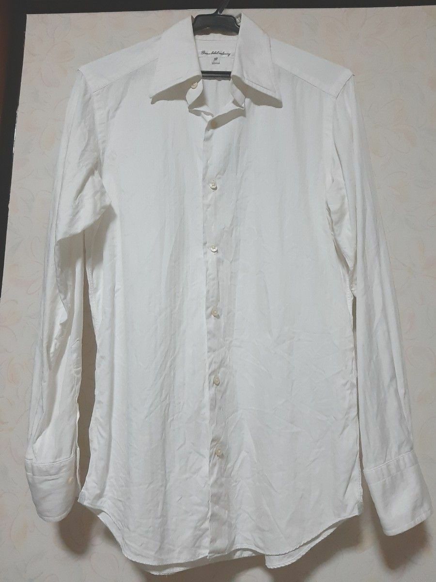 ユナイテッドアローズグリーンレーベルリラクシング 長袖シャツ ドレスシャツ ホワイト メンズファッション 白 薄ストライプ