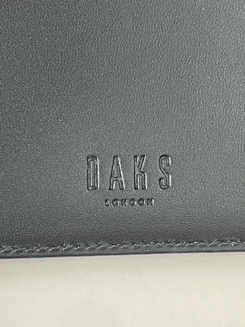 (J01441) new goods Dux DAKS GWSS20071kau leather folding twice purse / change purse . none men's black 