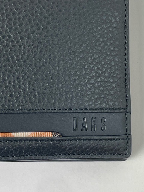 (J01441) new goods Dux DAKS GWSS20071kau leather folding twice purse / change purse . none men's black 