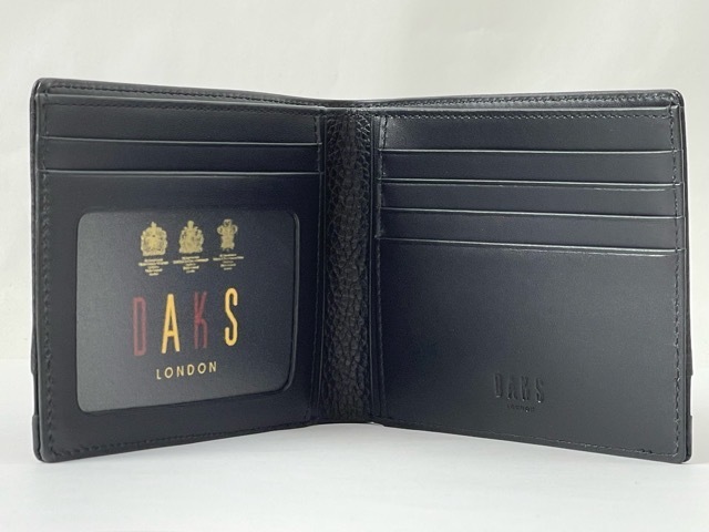 (J01441) new goods Dux DAKS GWSS20071kau leather folding twice purse / change purse . none men's black 