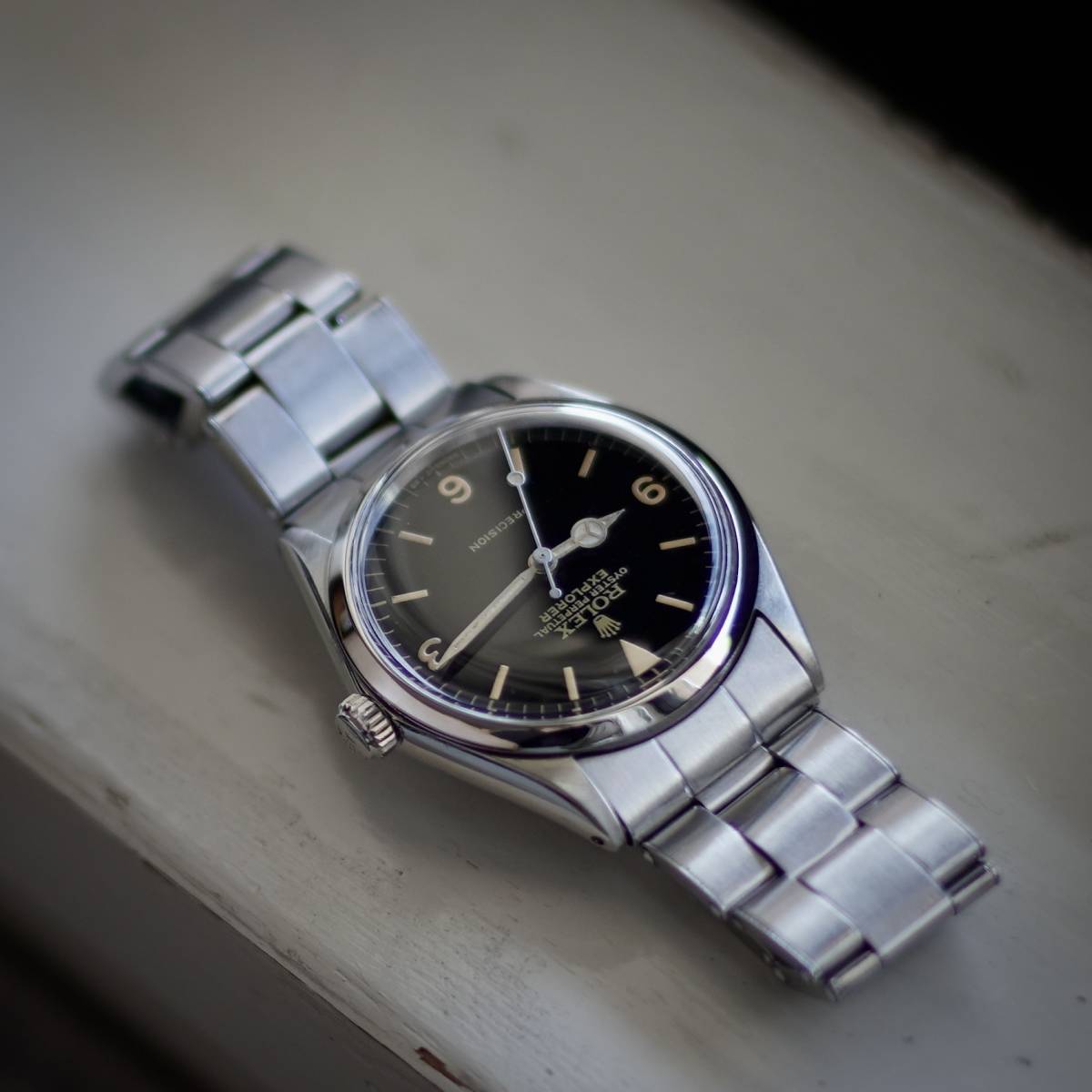 極上美品 Rolex 5500 Explorer ミラー リベット 防水性能 69年製 OH済 (ロレックス エクスプローラー 5500リダン) 新品仕上済_画像3