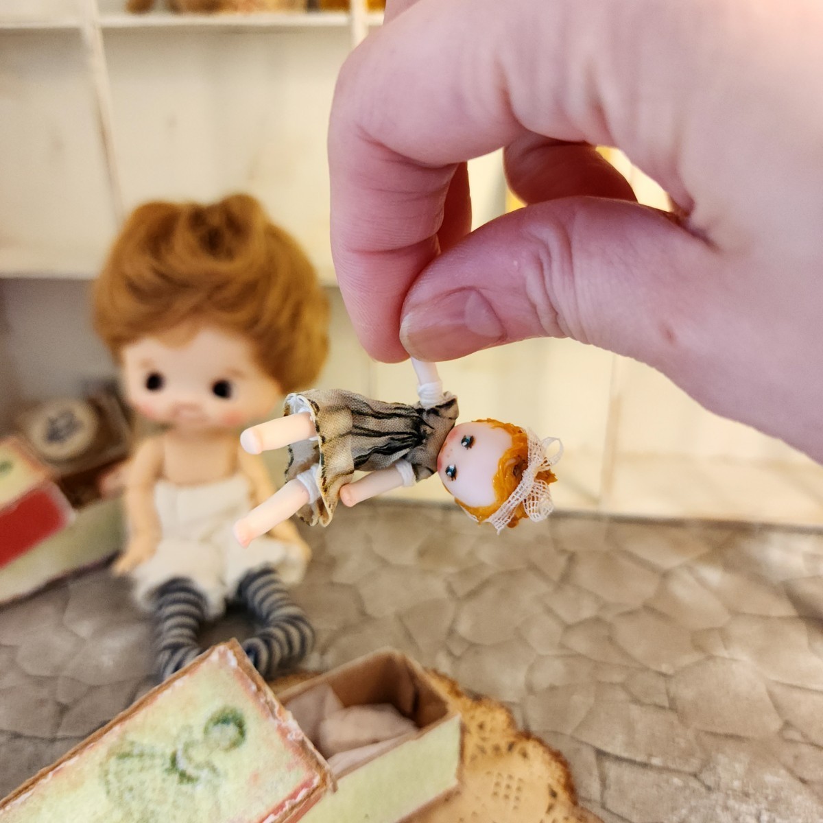 * miumoe*⑥小さなぉ人形　dollの為のお人形　ドールハウス　miniature_画像6