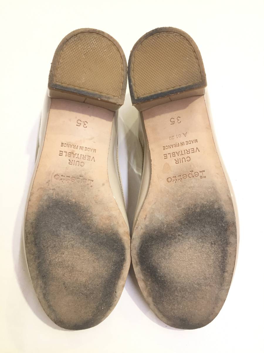 箱付 REPETTO レペット V511V CAMILLE BALLERINAS カミーユ ミドルヒールバレリーナ バレエシューズ パンプス 35 ベージュ_画像3