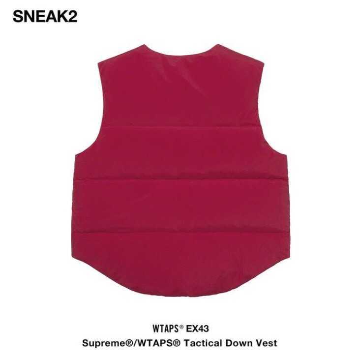 21AW Supreme WTAPS Tactical Down Vest Red XLarge シュプリーム