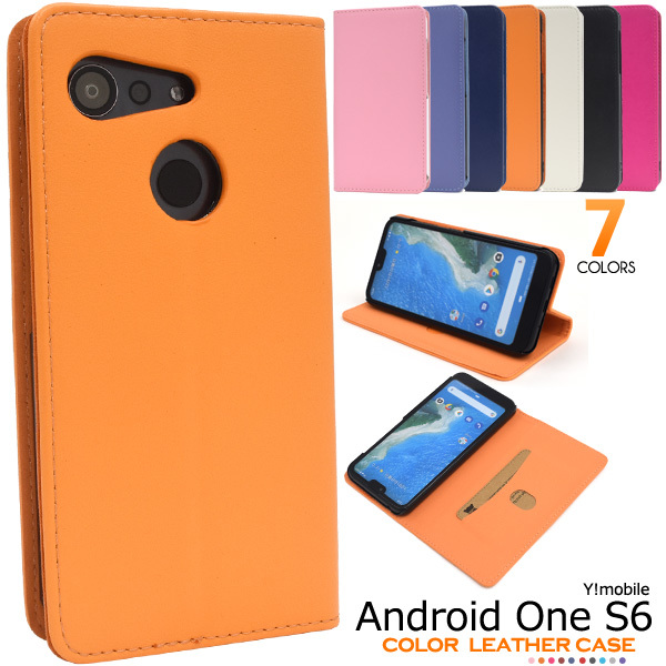 Android One S6 携帯ケース アンドロイドワンS6 スマホカバー カラー 手帳型ケース スマホケース 手帳型_画像1