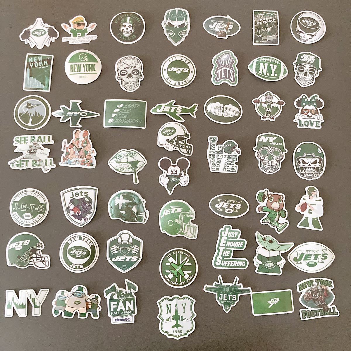 [50 листов ]NFL New York jets набор наклеек редкость Logo водонепроницаемый обработка 