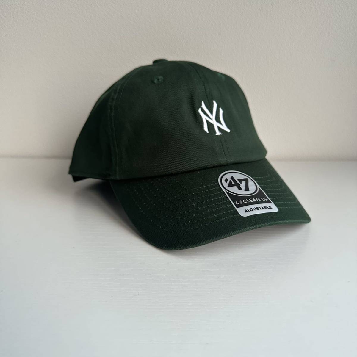 【未使用】MLB キャップ メジャーリーグ 47Brand帽子 CAP ニューヨーク ヤンキー Yankees 男女兼用　ミリタリーグリーン_画像1