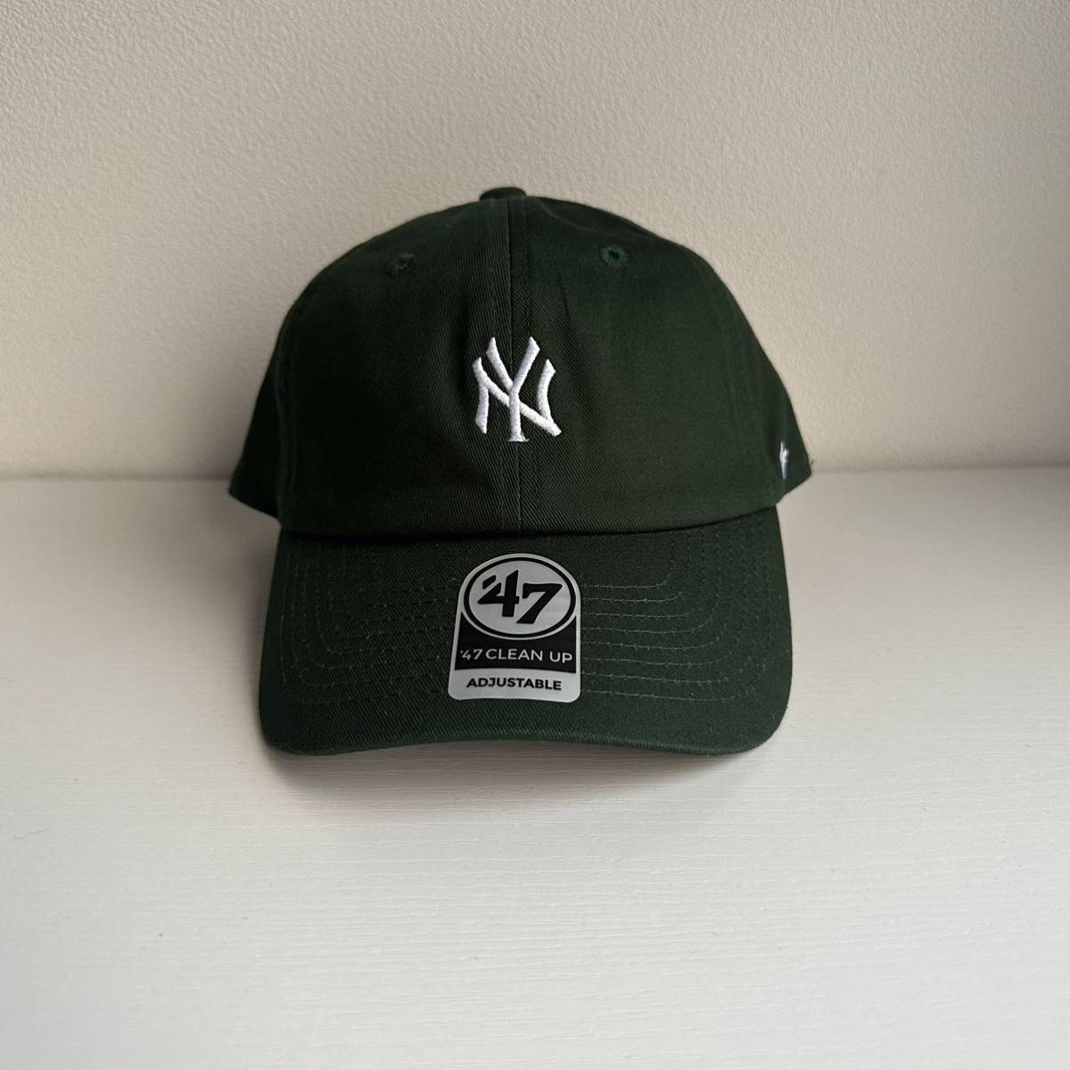 【未使用】MLB キャップ メジャーリーグ 47Brand帽子 CAP ニューヨーク ヤンキー Yankees 男女兼用　ミリタリーグリーン_画像2