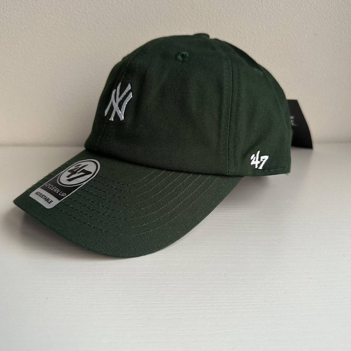 【未使用】MLB キャップ メジャーリーグ 47Brand帽子 CAP ニューヨーク ヤンキー Yankees 男女兼用　ミリタリーグリーン_画像3