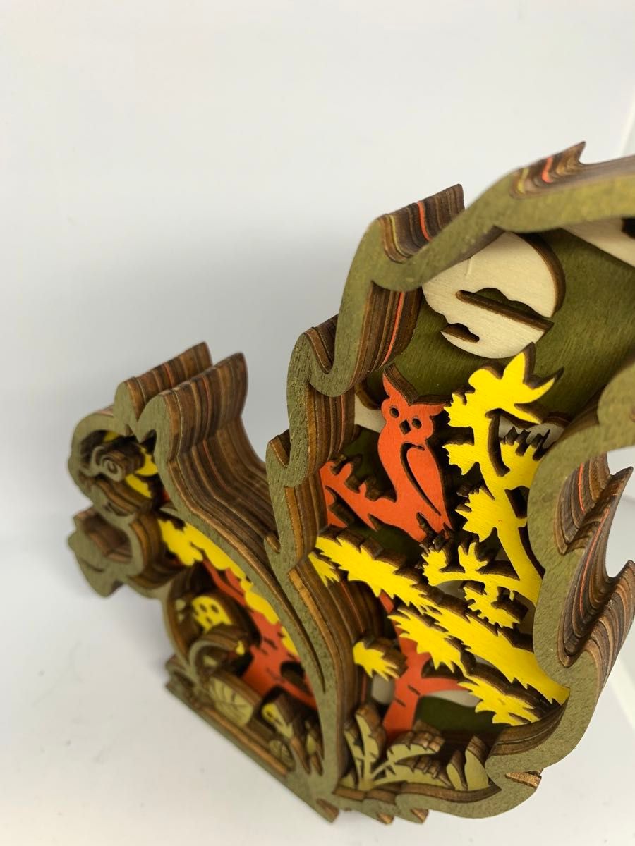 木製オブジェ リス 北欧雑貨 インテリア置物 動物 贈り物 木製 木彫