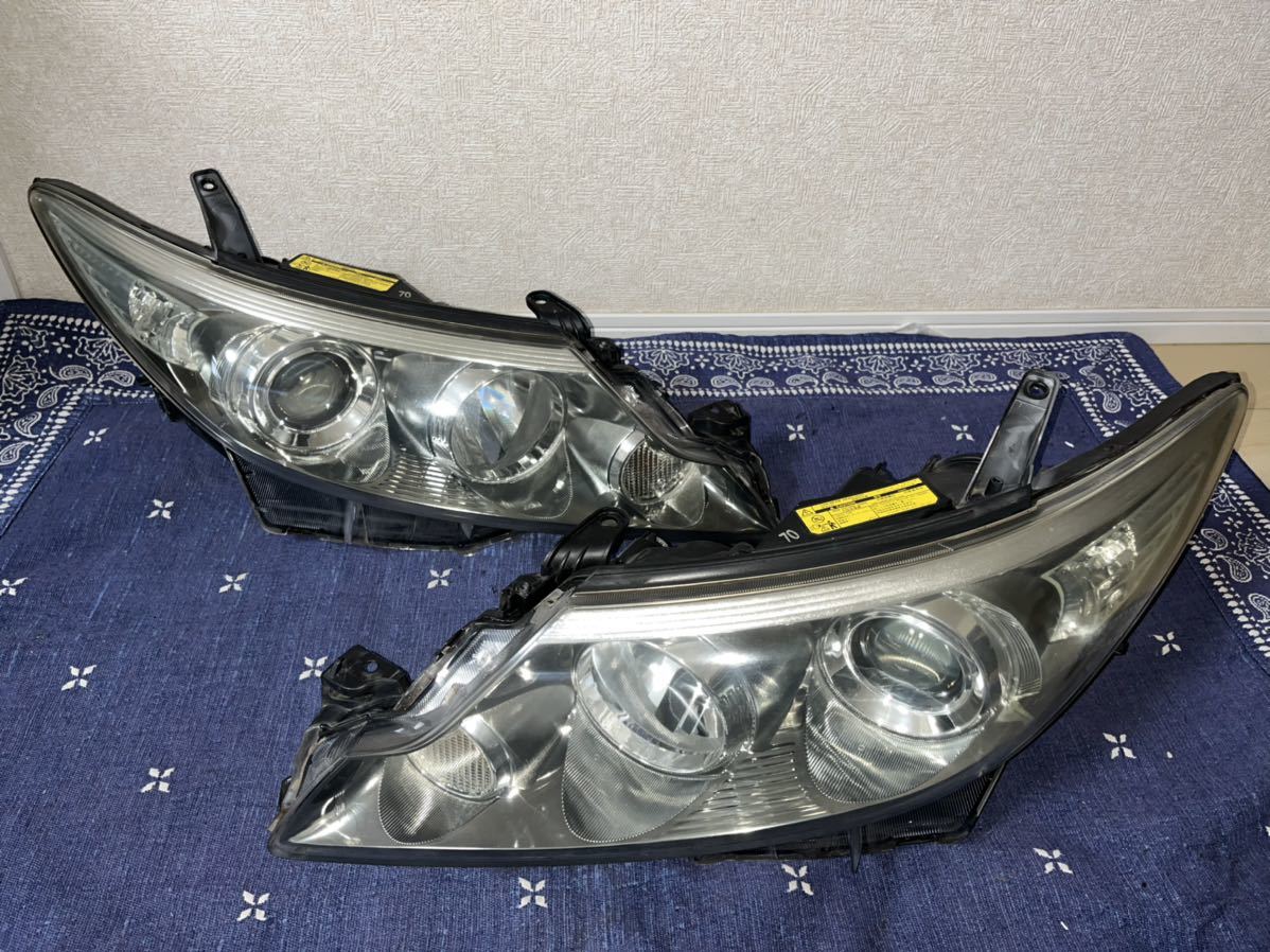 エスティマ アエラス 中期 DBA-ACR50W HID ヘッド ライト 左右 セット バラスト付 点灯OK_画像1