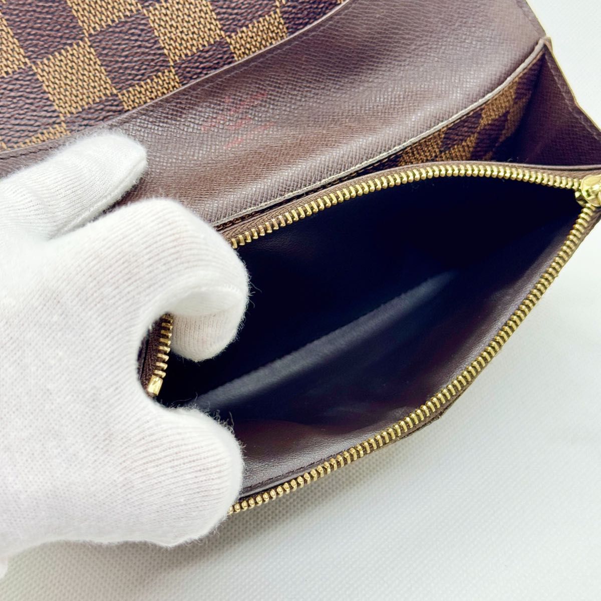 LOUIS VUITTON ルイヴィトン ダミエ ポルトフォイユ・エミリー 長財布 N63019