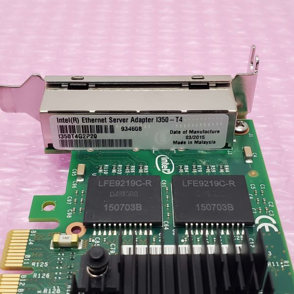 @T0360 秋葉原万世鯖本舗 Fujitsu純正品 INTEL Ethernet Server Adapter I350-T4 ロープロファイルブラケット 1GbE LAN 4ポート拡張カードの画像3