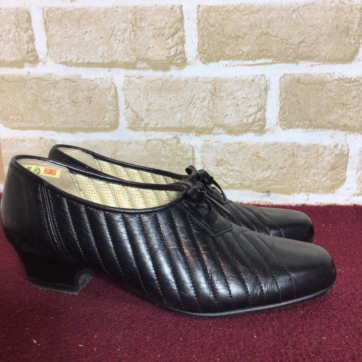 [ selling out! free shipping!]A-348 hour see. shoes! casual shoes! black! black!23.0cm EEEE! hallux valgus . recommendation! ceremonial occasions! formal! used!
