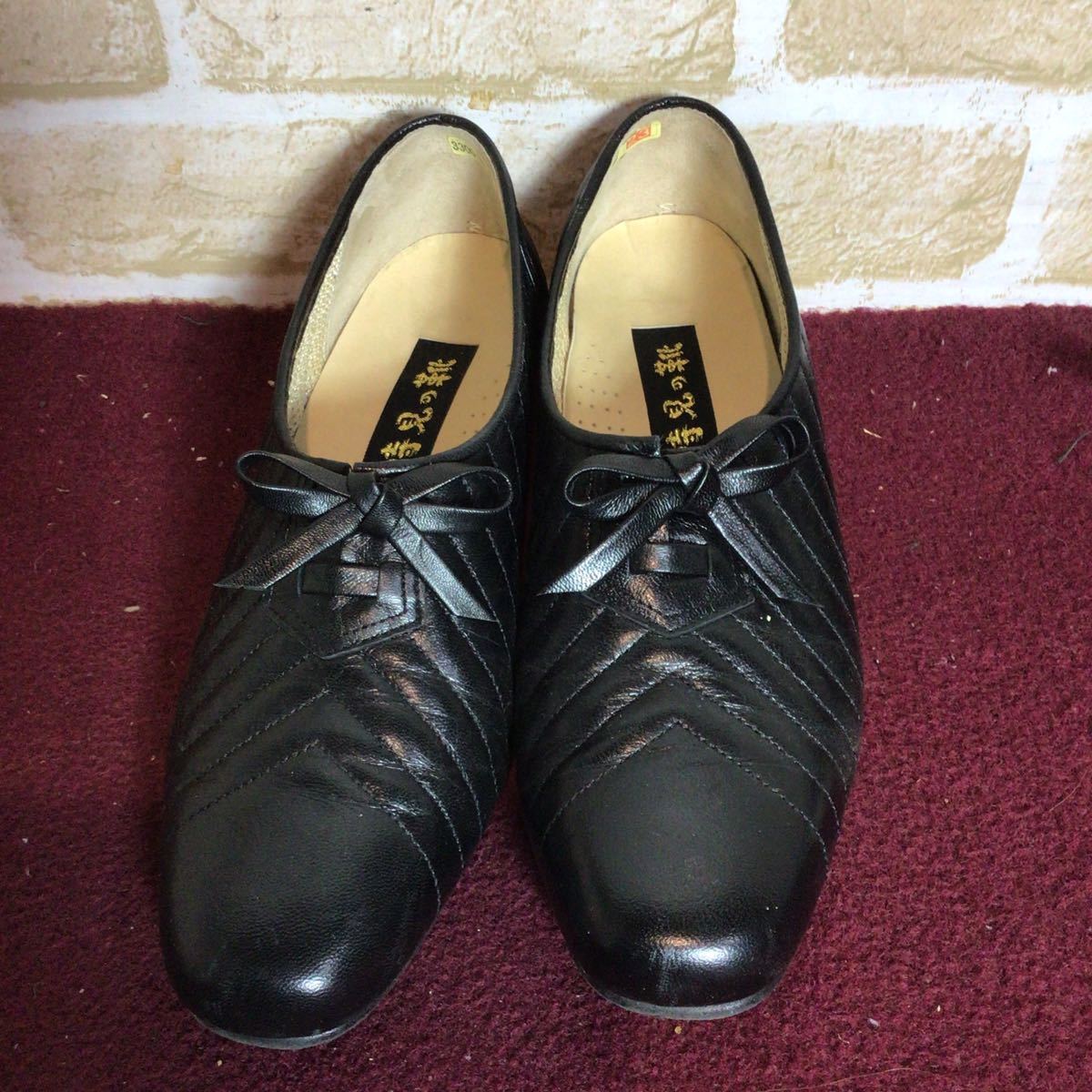 [ selling out! free shipping!]A-348 hour see. shoes! casual shoes! black! black!23.0cm EEEE! hallux valgus . recommendation! ceremonial occasions! formal! used!