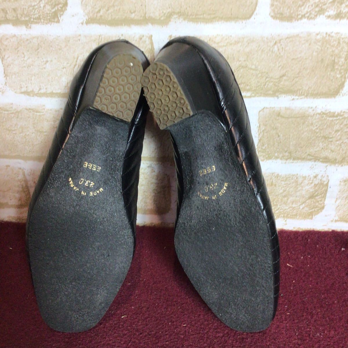 [ selling out! free shipping!]A-348 hour see. shoes! casual shoes! black! black!23.0cm EEEE! hallux valgus . recommendation! ceremonial occasions! formal! used!