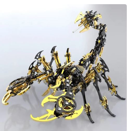 black】子供と大人のための3Dアセンブリキット,子供のためのストレス解消のための金属製の機械式昆虫動物パズル,大人のためのおもちゃ - 立体パズル black】子供と大人のための3Dアセンブリキット,子供のためのストレス解消のための金属製の機械式昆虫動物パズル,大人のためのおもちゃ - 立体パズル