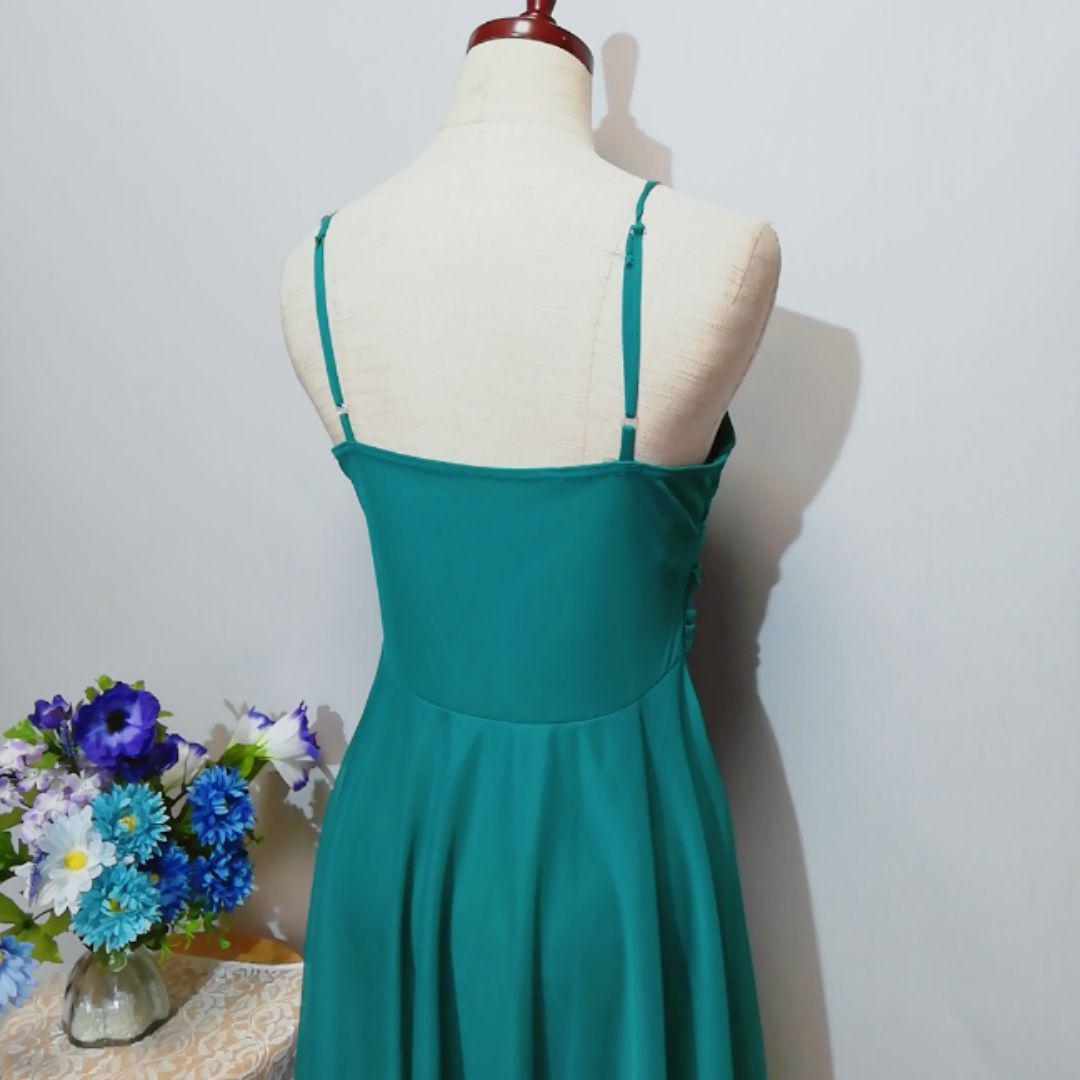 ICHIOKU 極上美品　ドレス　ワンピース　パーティー　グリーン色系　М相当_画像4
