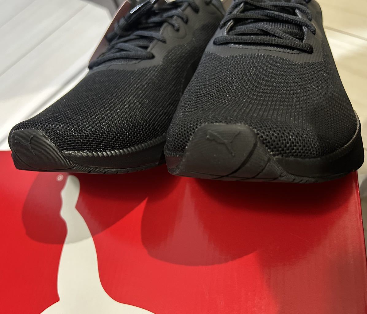  free shipping Puma sneakers indoor shoes also 30 centimeter 30cm new goods tag attaching large size all black simple Flyer Flex popular 