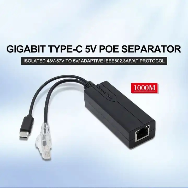 POE splitter Giga bit USB Type-C 5V
